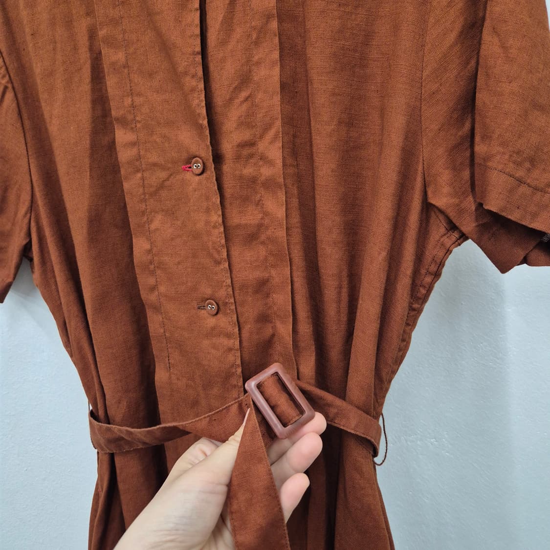 유니클로 x 이네스 드라 프레상쥬 린넨 원피스 M 상품이미지3