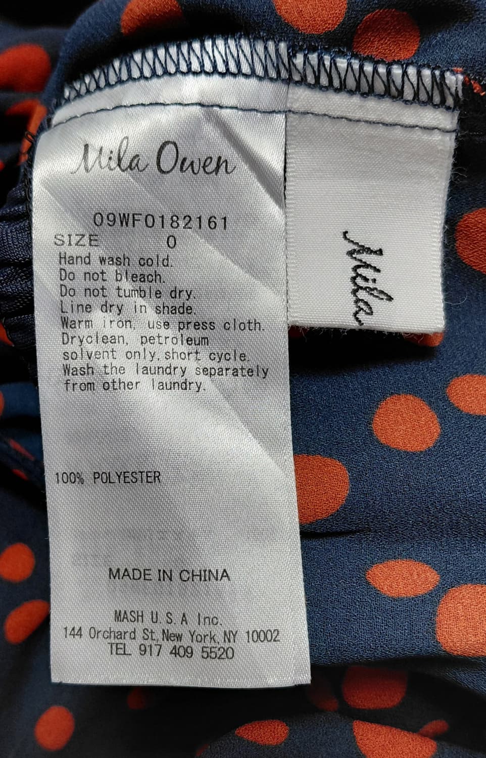 [정품] Mila Owen 도트 티어드 셔링 롱 원피스 (Size 0) 상품이미지5