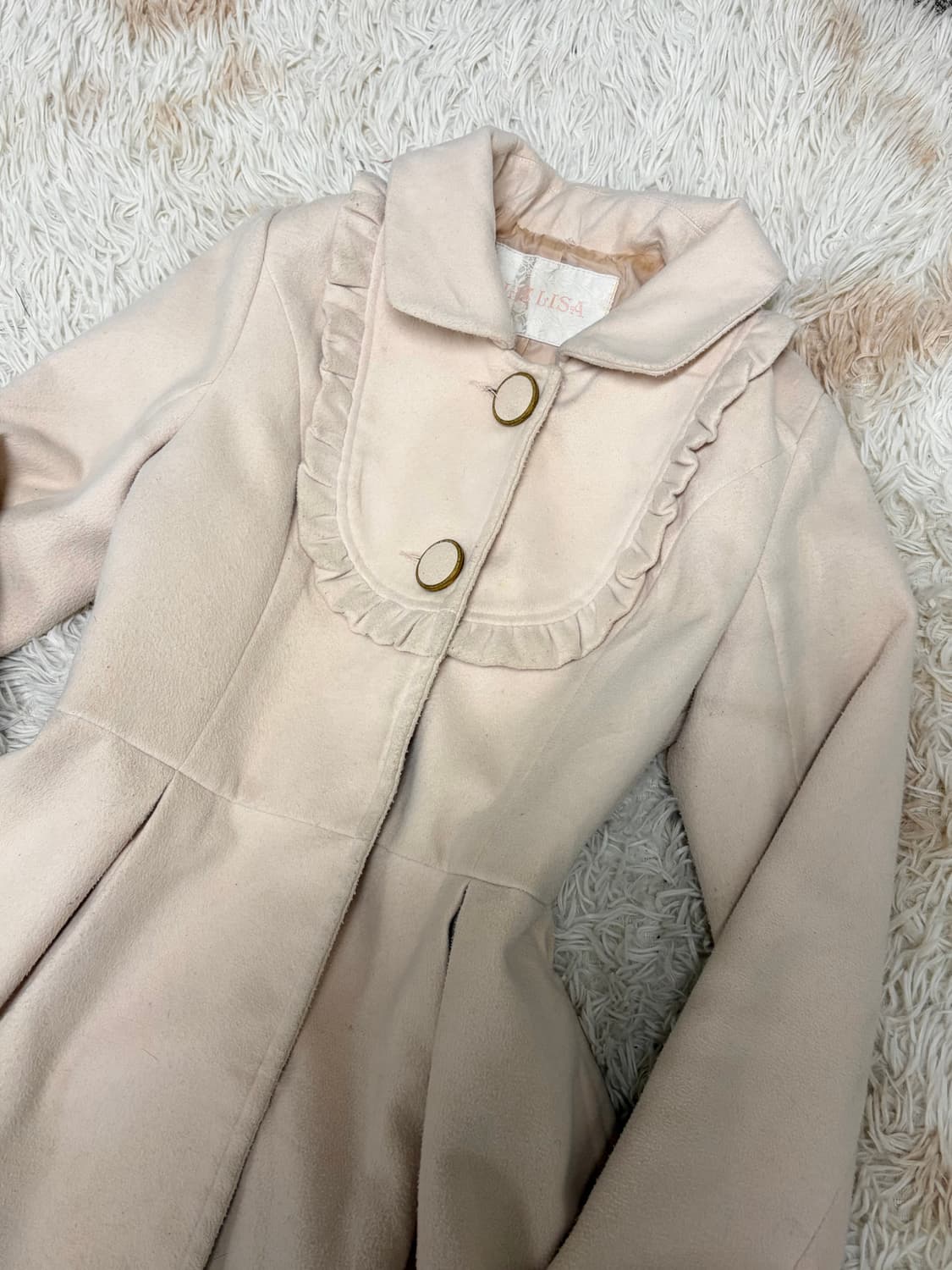 리즈리사 liz lisa 히메갸루 딸기우유 살구핑크 프릴코트 상품이미지3