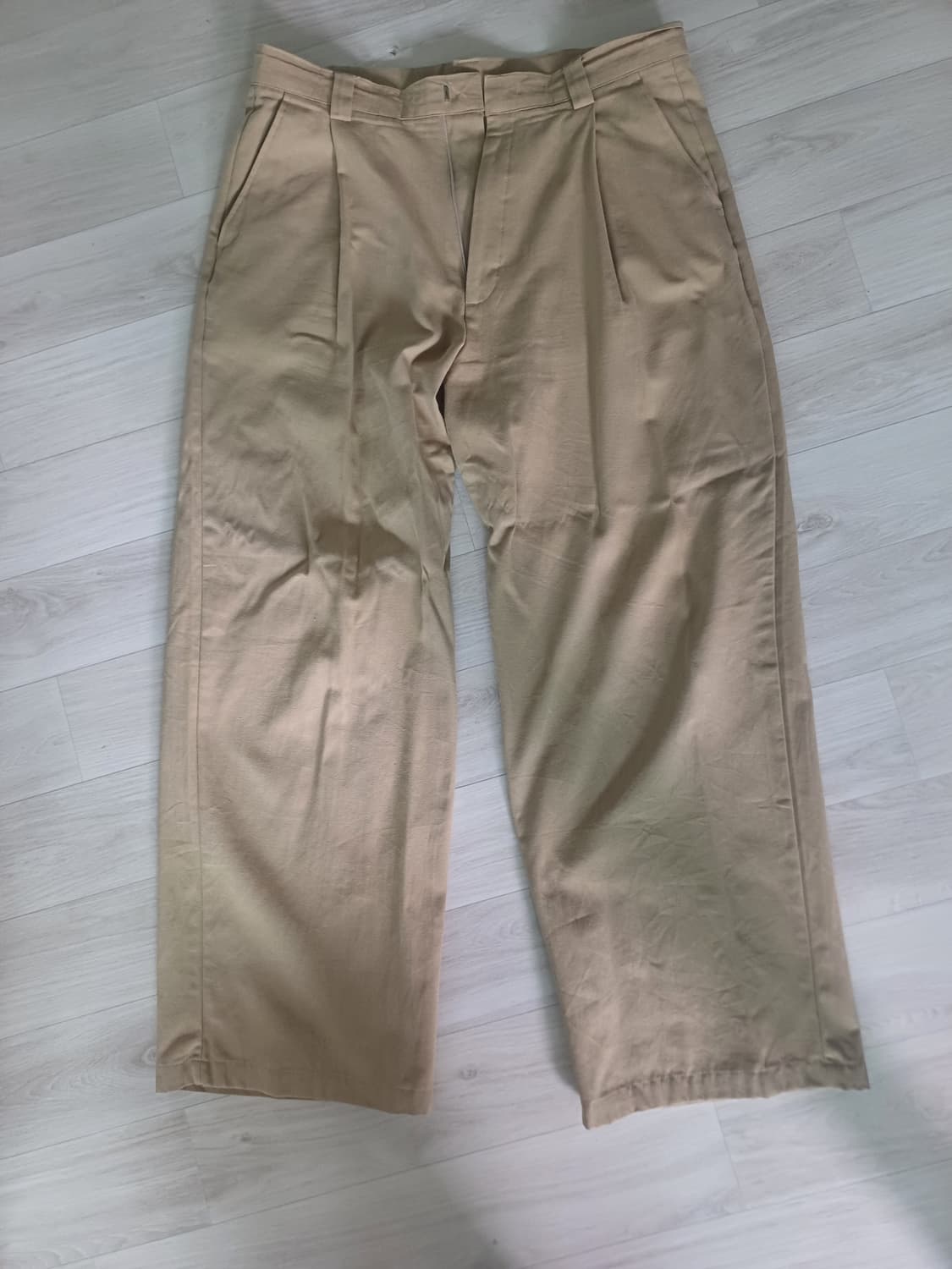 와이드 베이지 치노팬츠 상품이미지2