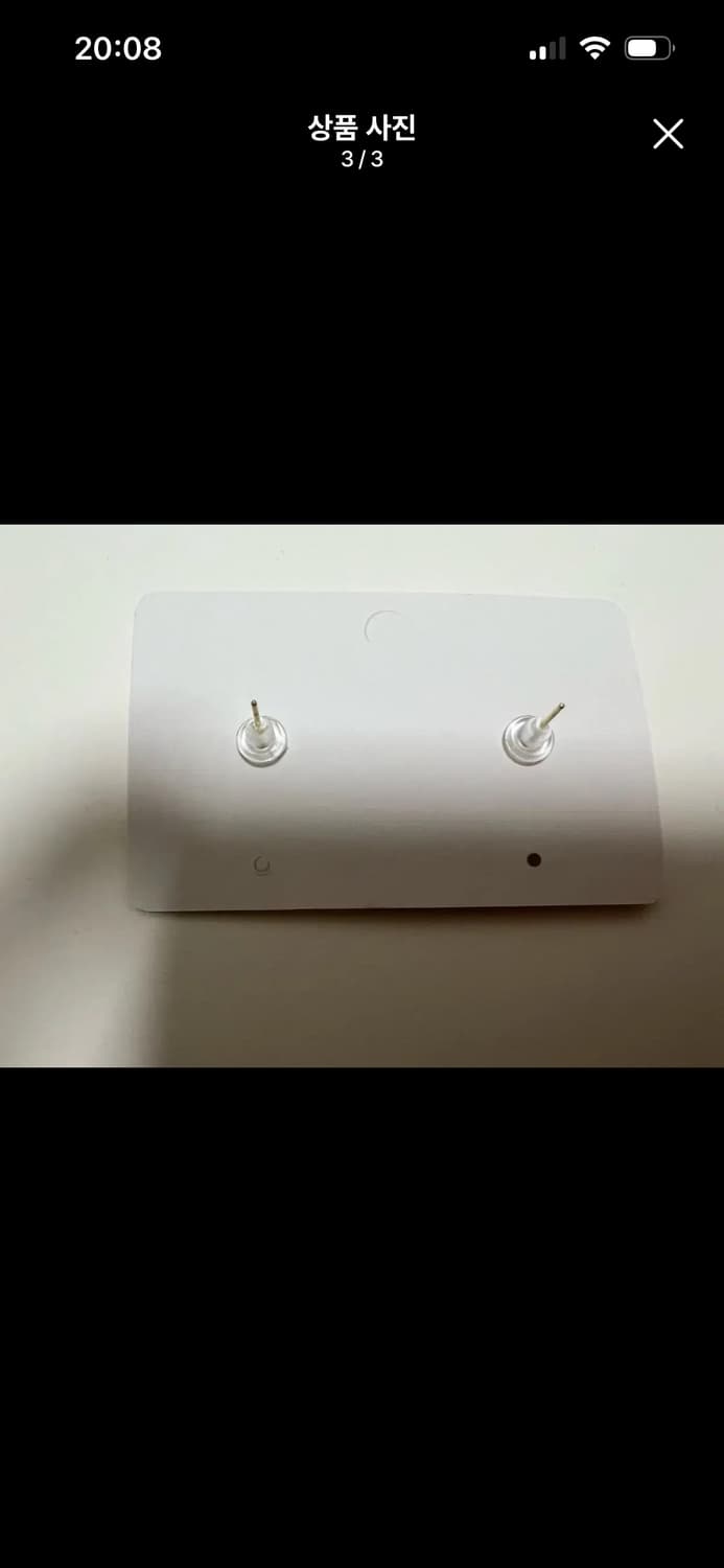 패션 삼각 화이트 골드 귀걸이(새상품) B0009 상품이미지3