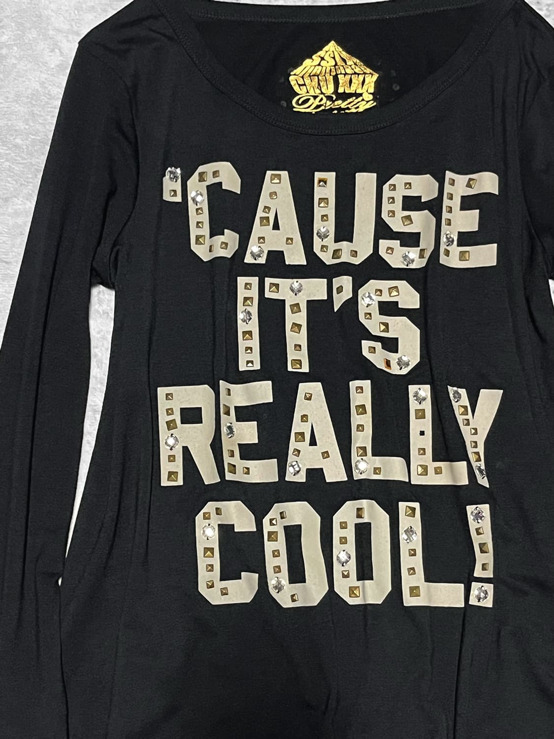 (chu xxx) y2k stud long-sleeve  상품이미지3