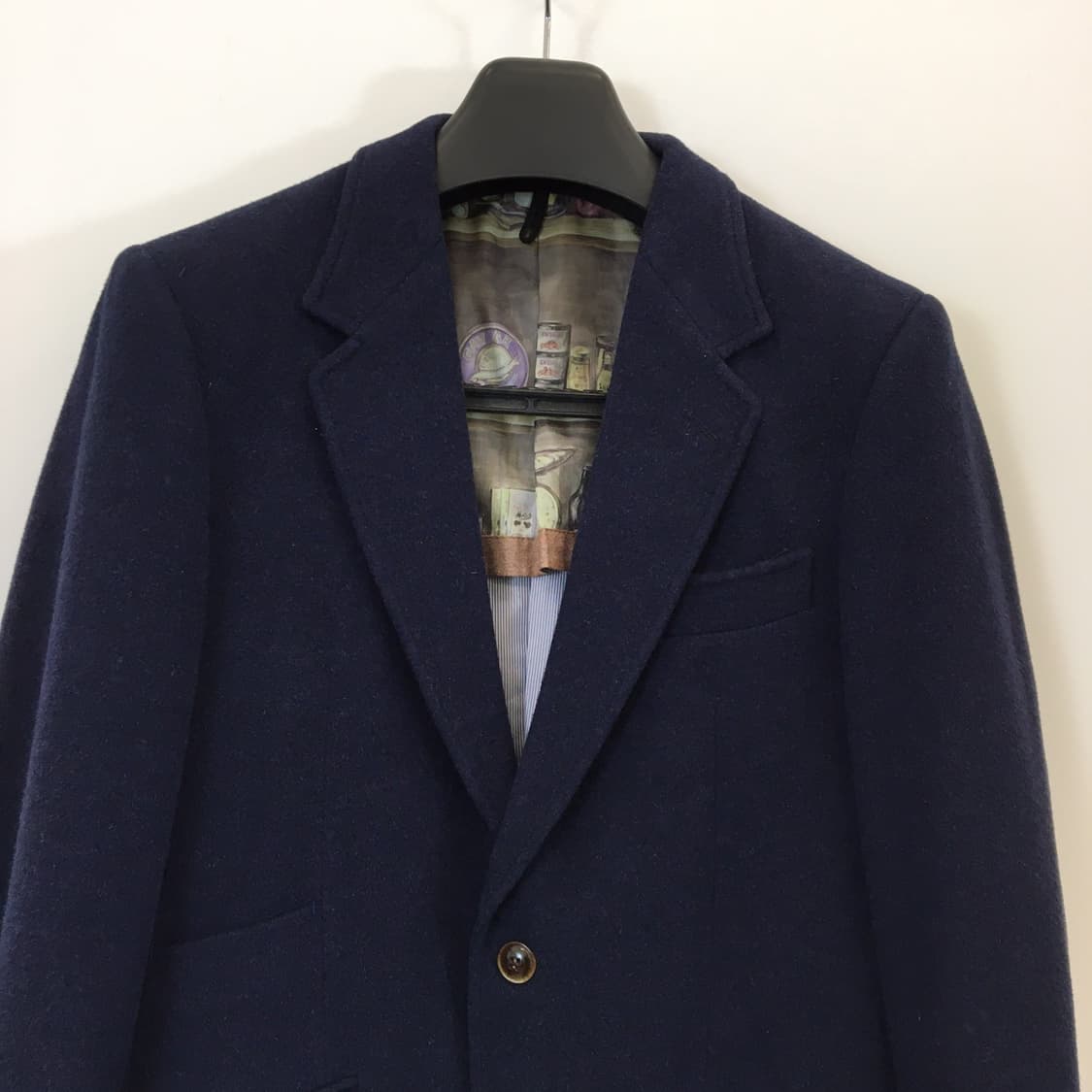 커스텀멜로우 울 100% 모직자켓 95 네이비  상품이미지2