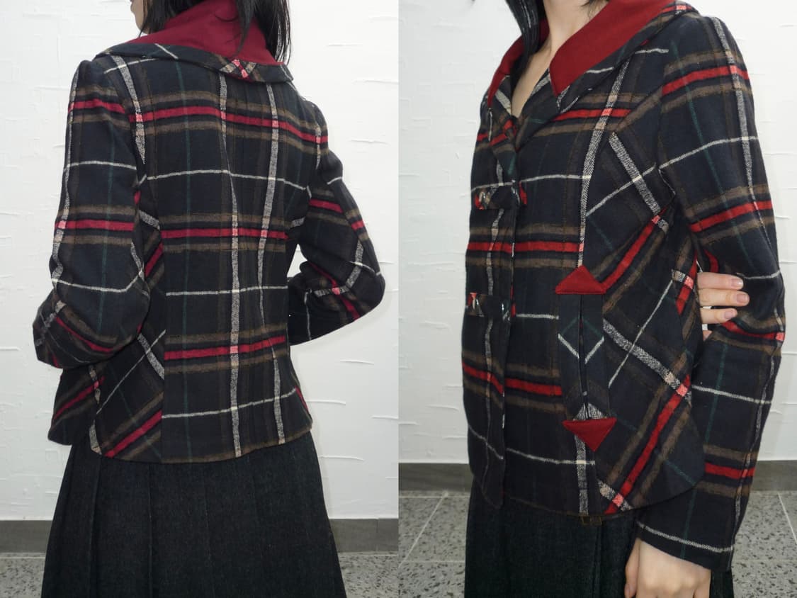 red Check pattern jacket 상품이미지3
