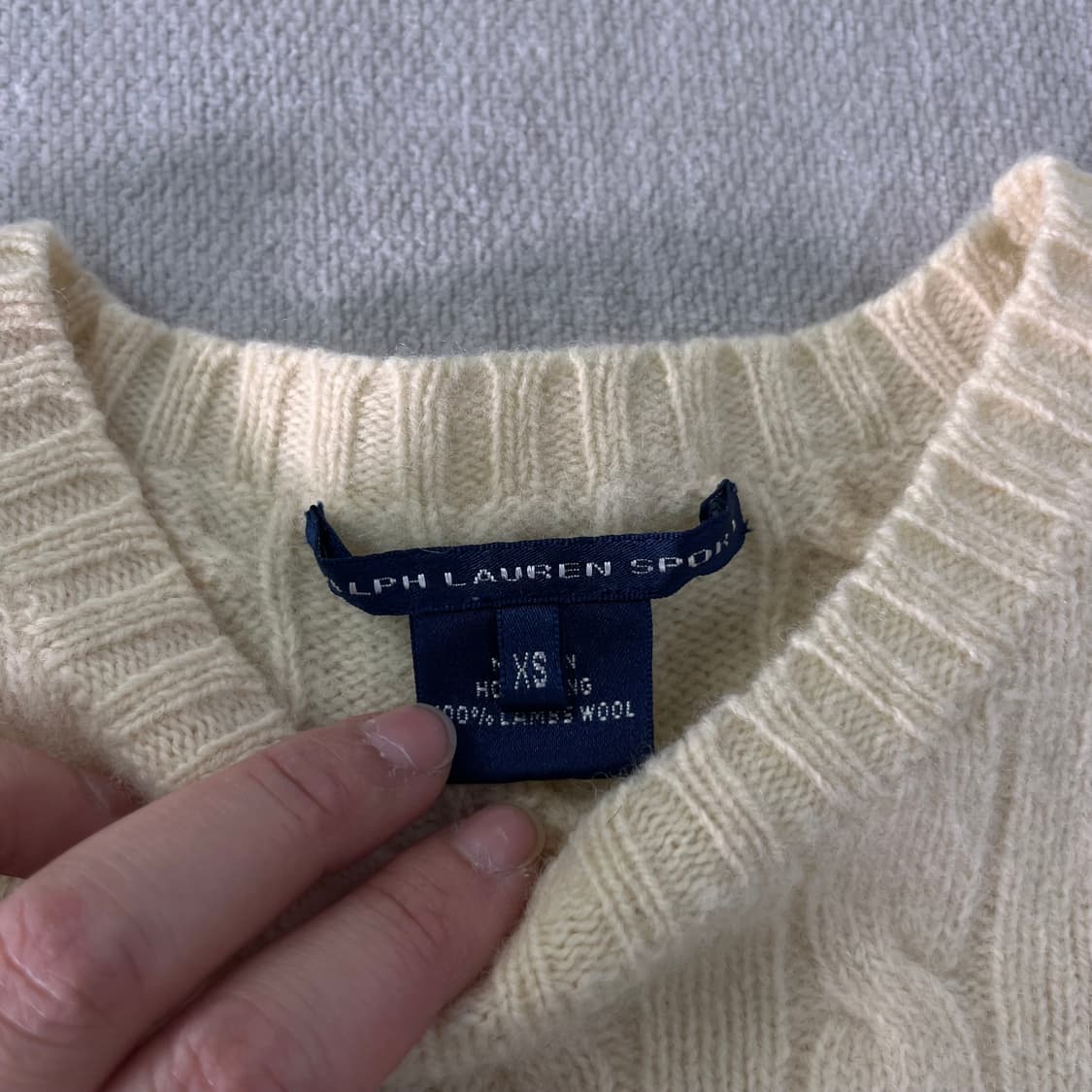 W 90 폴로랄프로렌 램스울 꽈배기 니트 상품이미지4
