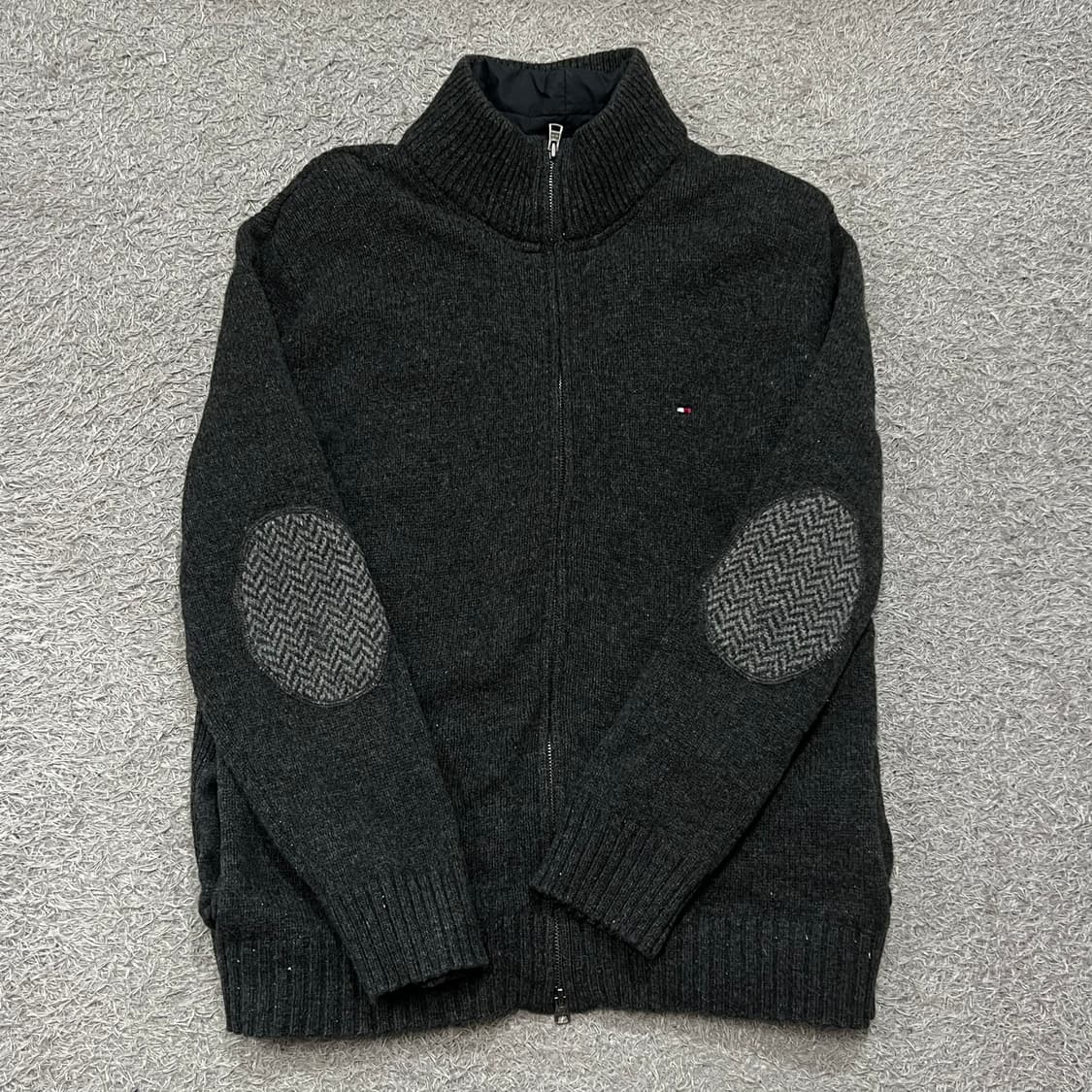 [95-100] 타미힐피거 누빔 니트집업 상품이미지3