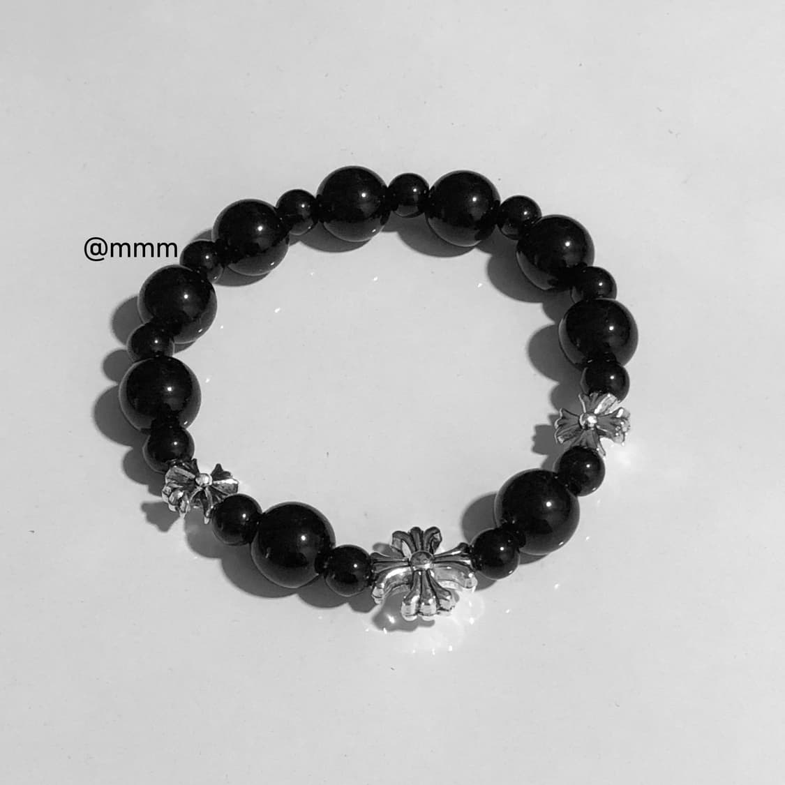 (Unisex) 크로스 스톤볼 팔찌3 상품이미지5