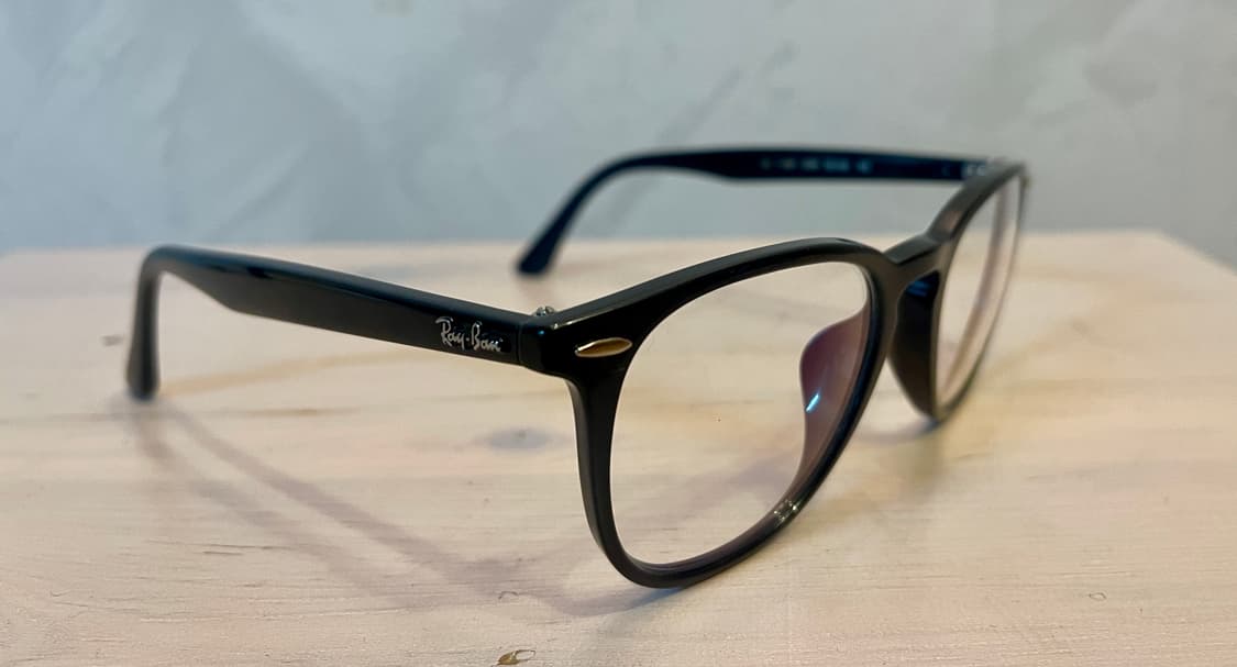 Rayban레이밴 블랙 유광 뿔테 안경 (아시안핏/52사이즈) 상품이미지5