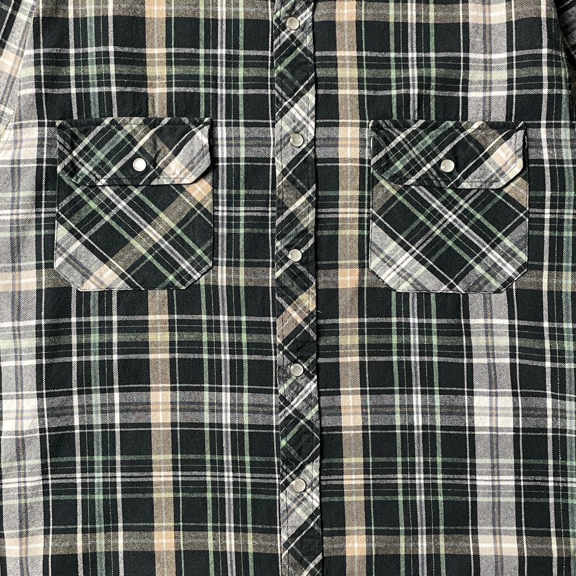 DICKIES 디키즈 빈티지 그린 체크 코튼 셔츠 A00807 상품이미지3