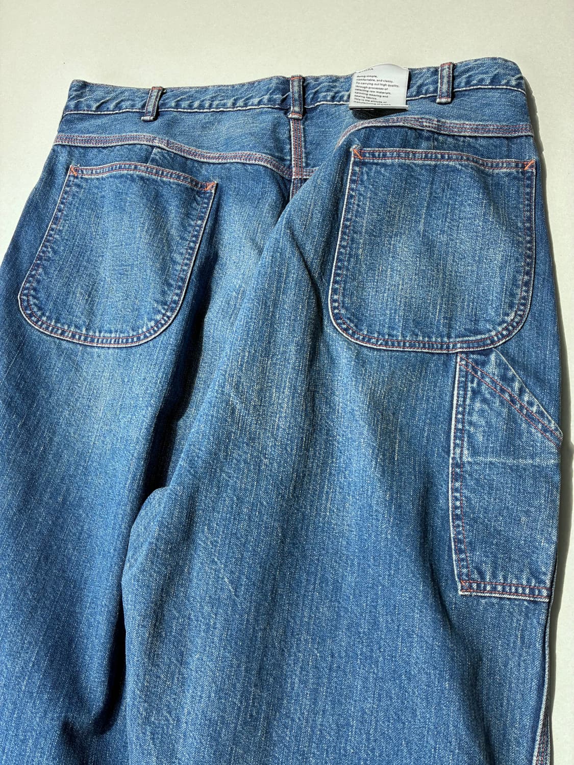 CIOTA 시오타 11.5oz 페인터 팬츠 미디엄 다크 블루 데미지 상품이미지6