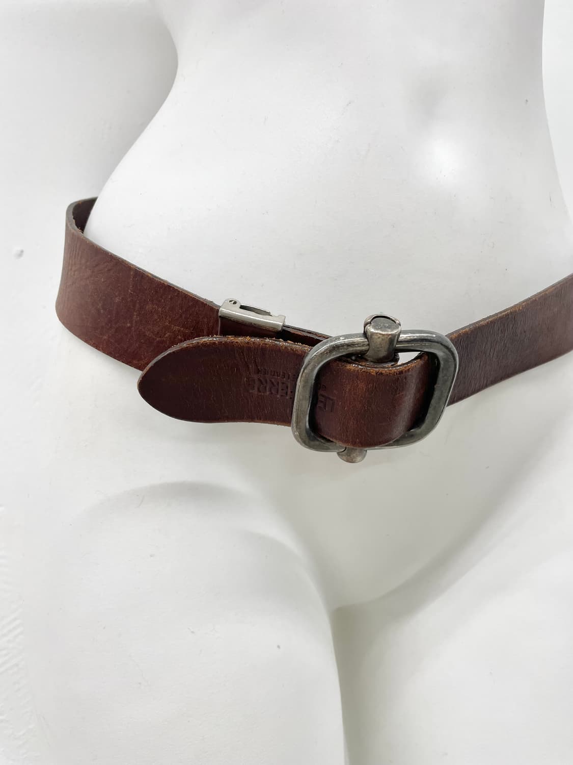 리얼레더 통가죽 볼드 버클 벨트 상품이미지2