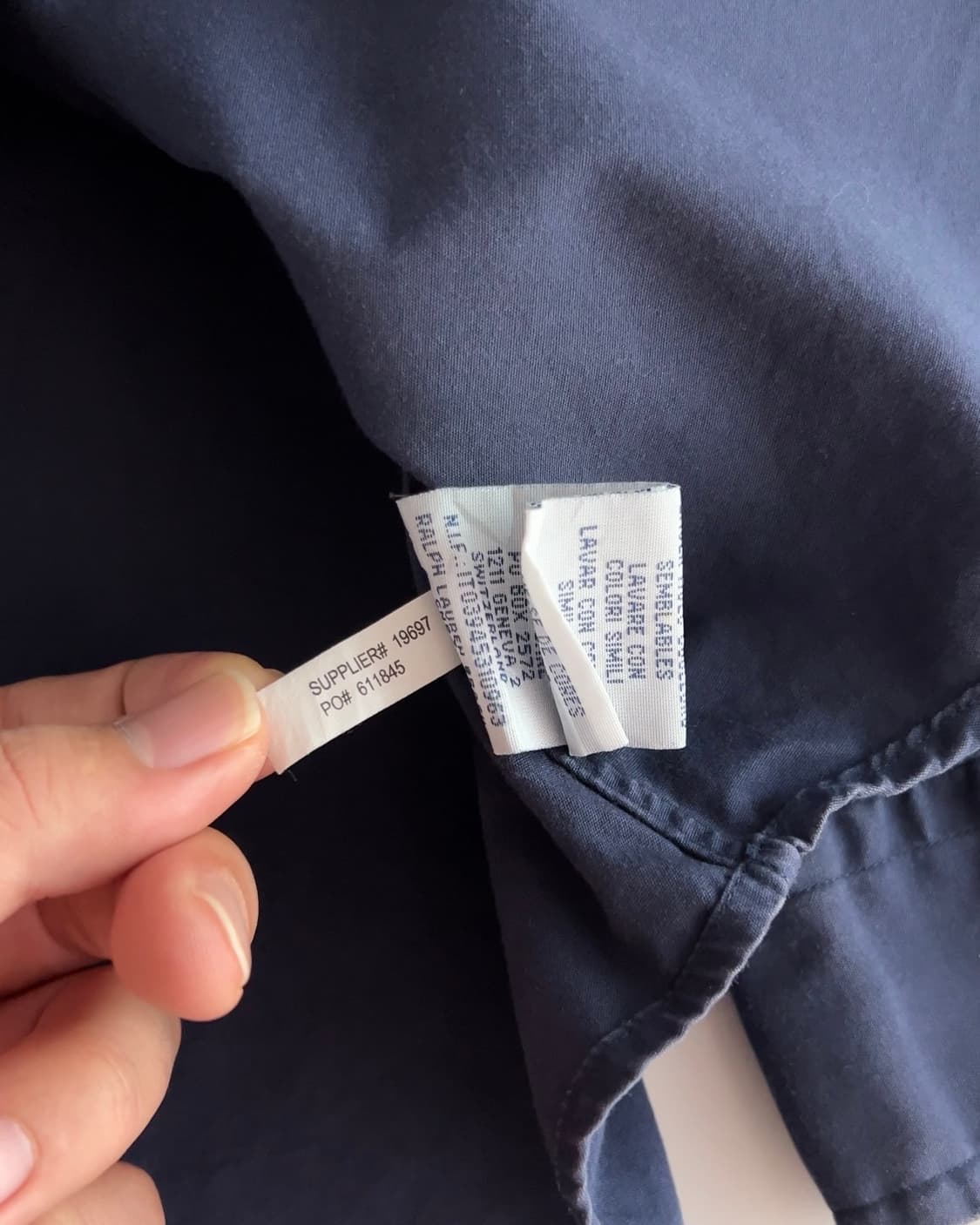 폴로 랄프로렌 네이비 솔리드 셔츠 XL 상품이미지4