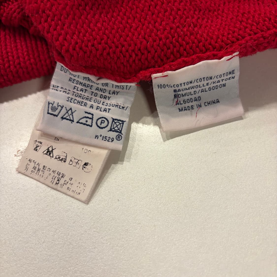 [L] 00s 폴로 랄프로렌 레드 코튼 니트 C248 상품이미지6