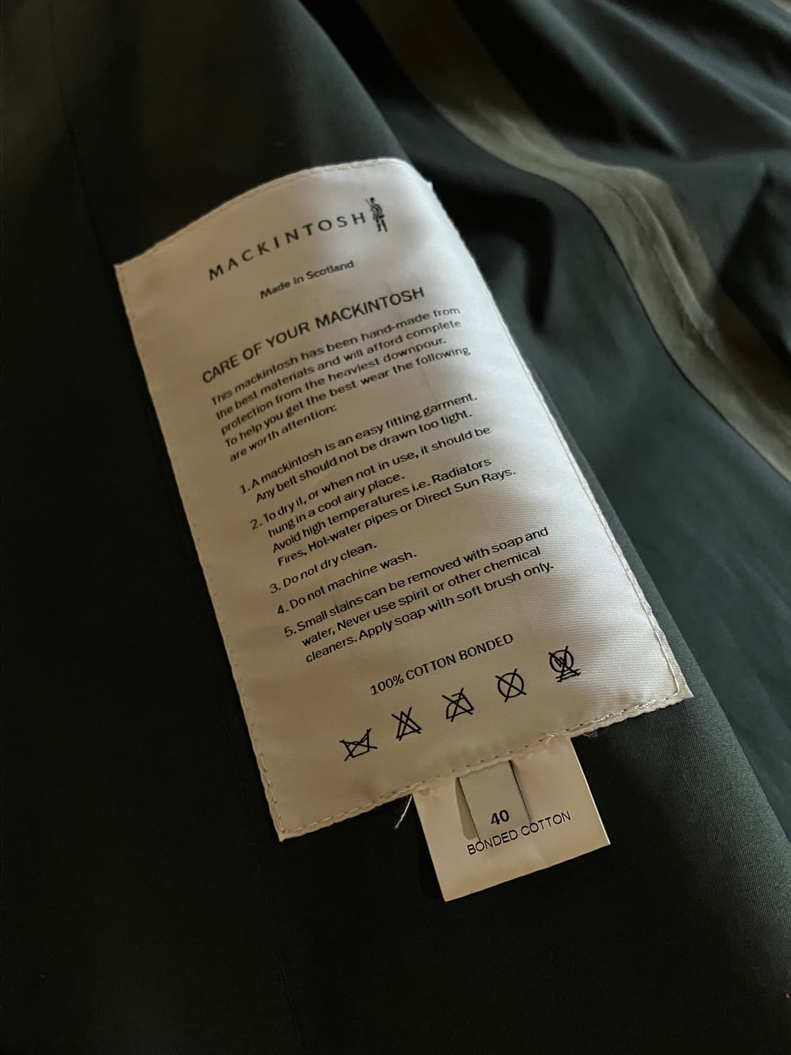 매킨토시 본디드 코튼 코트 40사이즈 상품이미지4