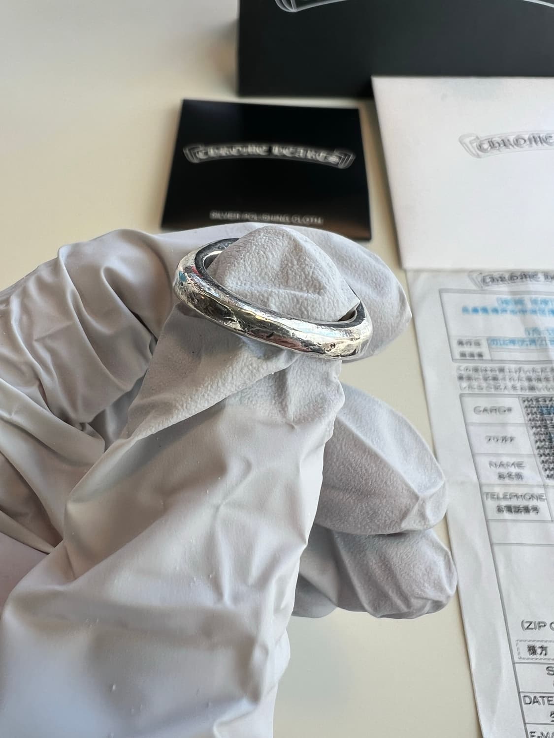 [us7] 크롬하츠 컷아웃 ch plus 링 상품이미지5