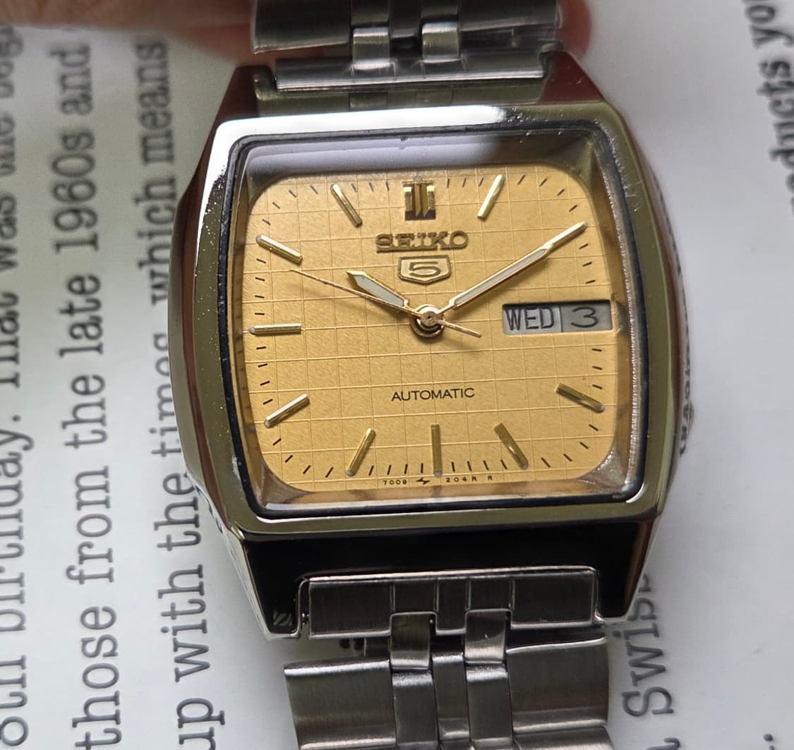 빈티지 세이코 사각테레비 데이데이트 그래픽체커 샴골판 브레이슬릿 ver. 상품이미지1