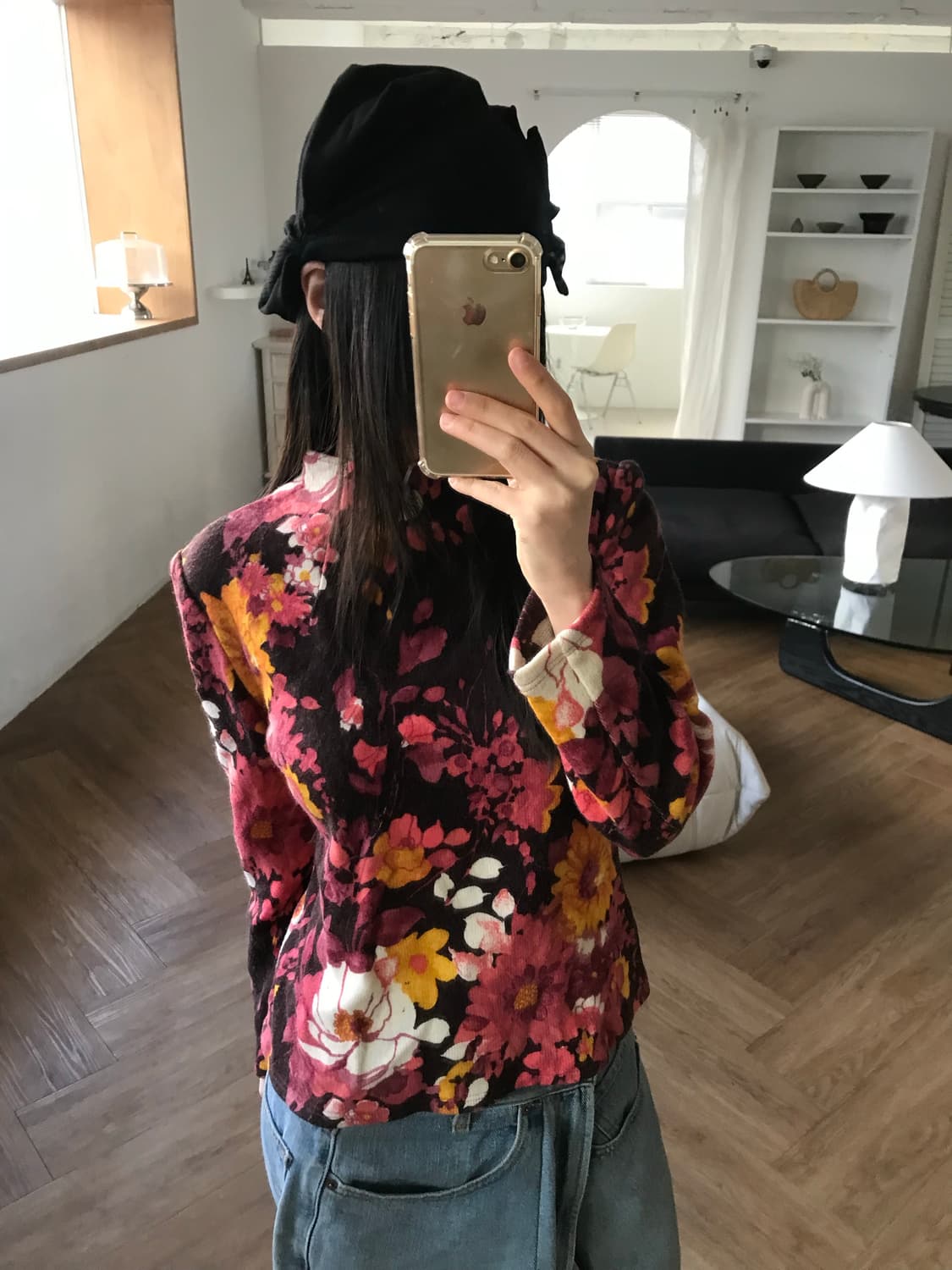 vintage flower pattern top 상품이미지2