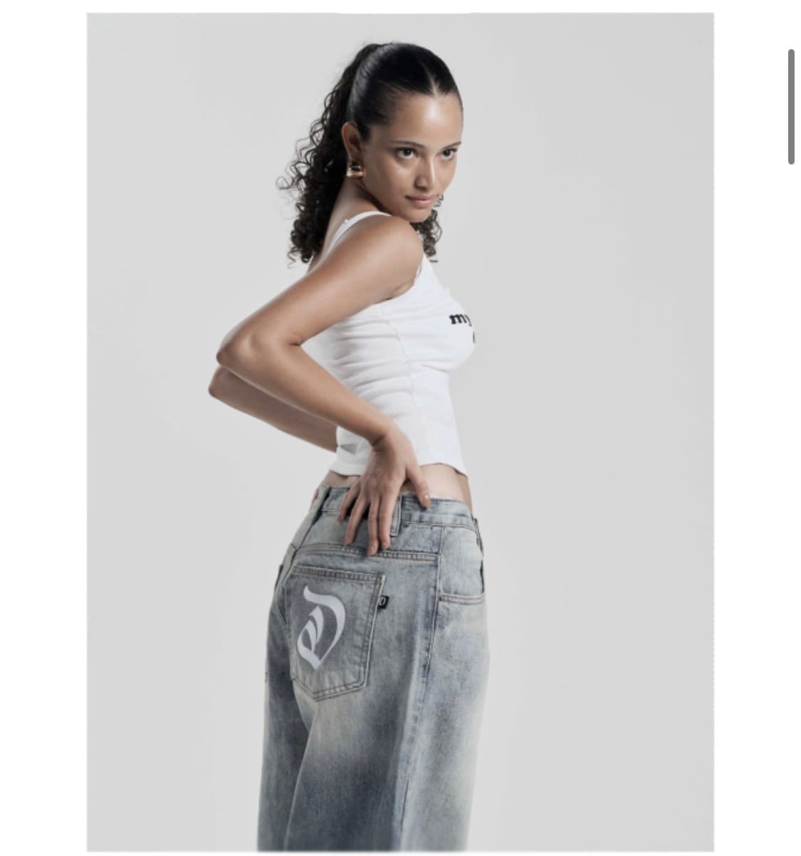 오도어 토니 와이드 데님팬츠 2사이즈 상품이미지5