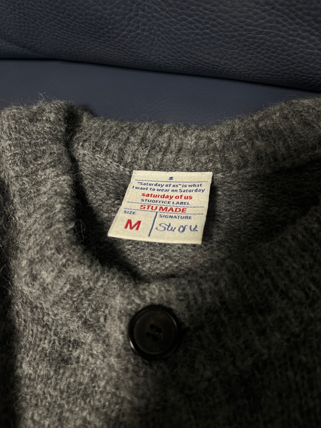 [M]STU 라운드넥 가디건 라이트 그레이 상품이미지3