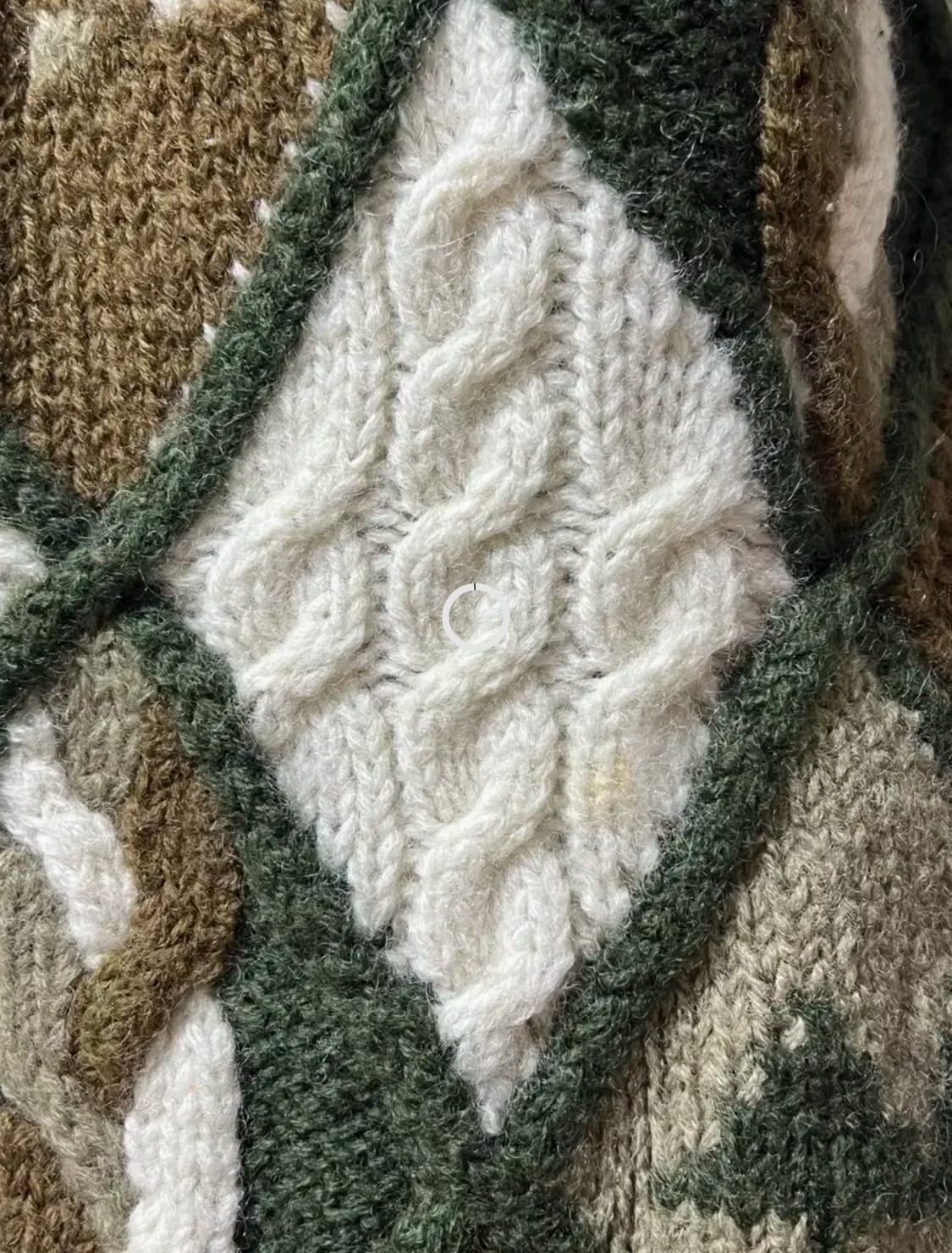 울 100 코이세이오 폼폼 케이블 니트 st JPY 일본 빈티지 상품이미지3