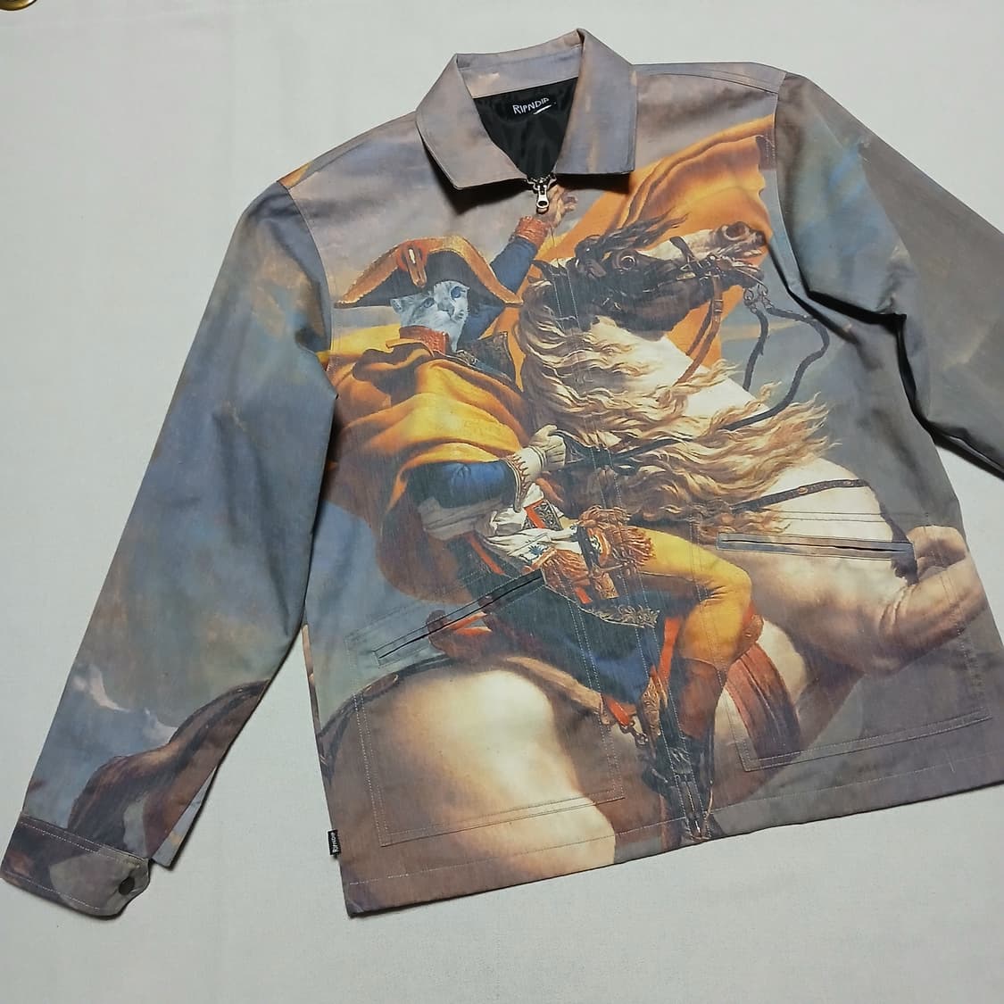 ripndip 립앤딥 욕하는 고양이 나폴레옹 코치자켓 상품이미지4