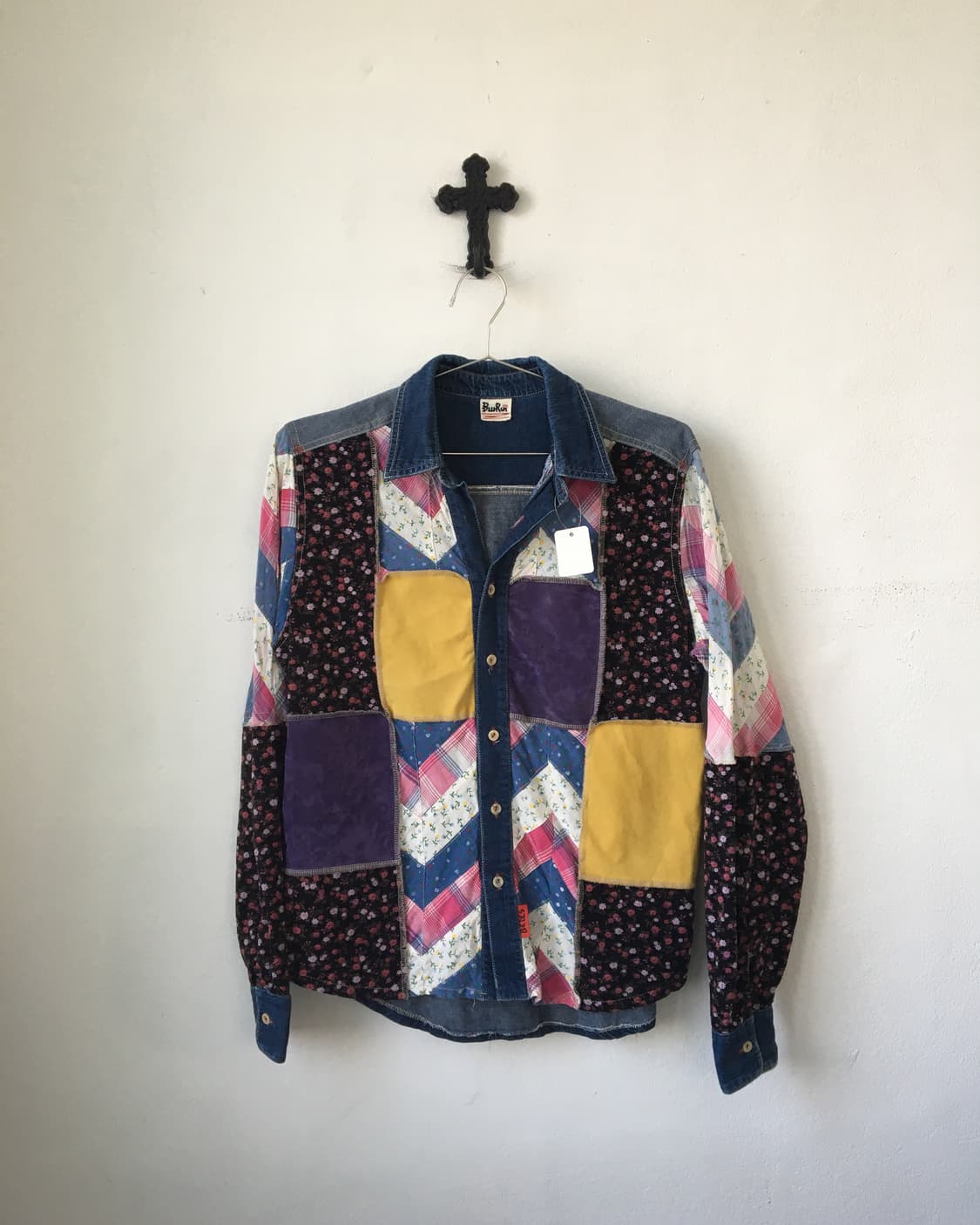 Patch work pattern shirt 상품이미지2