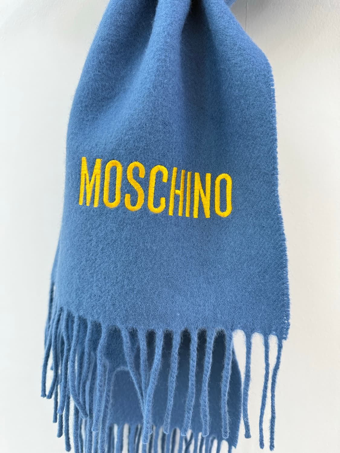 모스키노 램스울 블루 목도리 머플러 상품이미지2