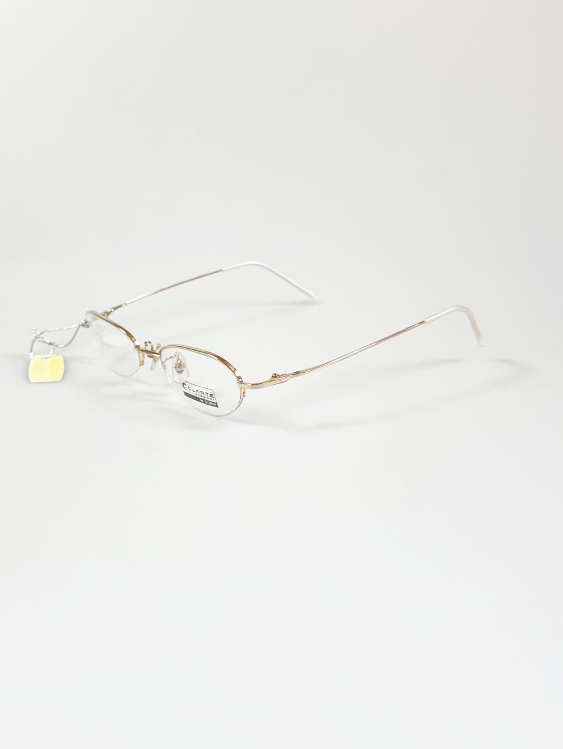 CLARTE by 서전 골드 오벌 반무테 메탈 빈티지 안경 상품이미지3