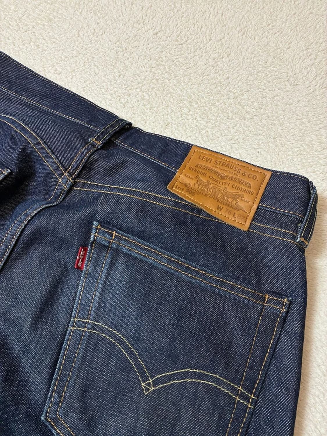 리바이스 505 USA 빅 E 스트레이트 진청 데님 팬츠 PN7880 상품이미지7