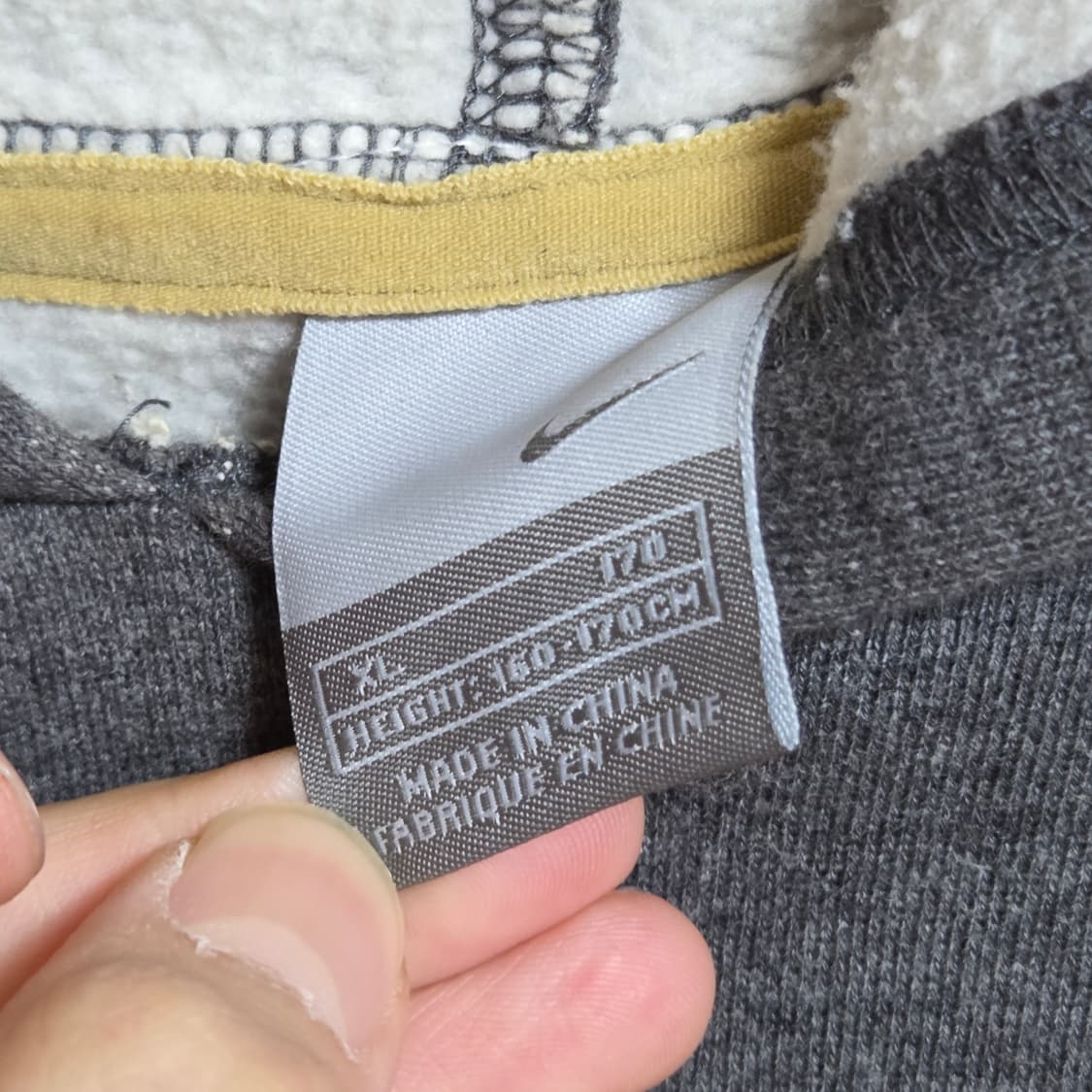 나이키 차콜 스우시 스티치 후드티 상품이미지9