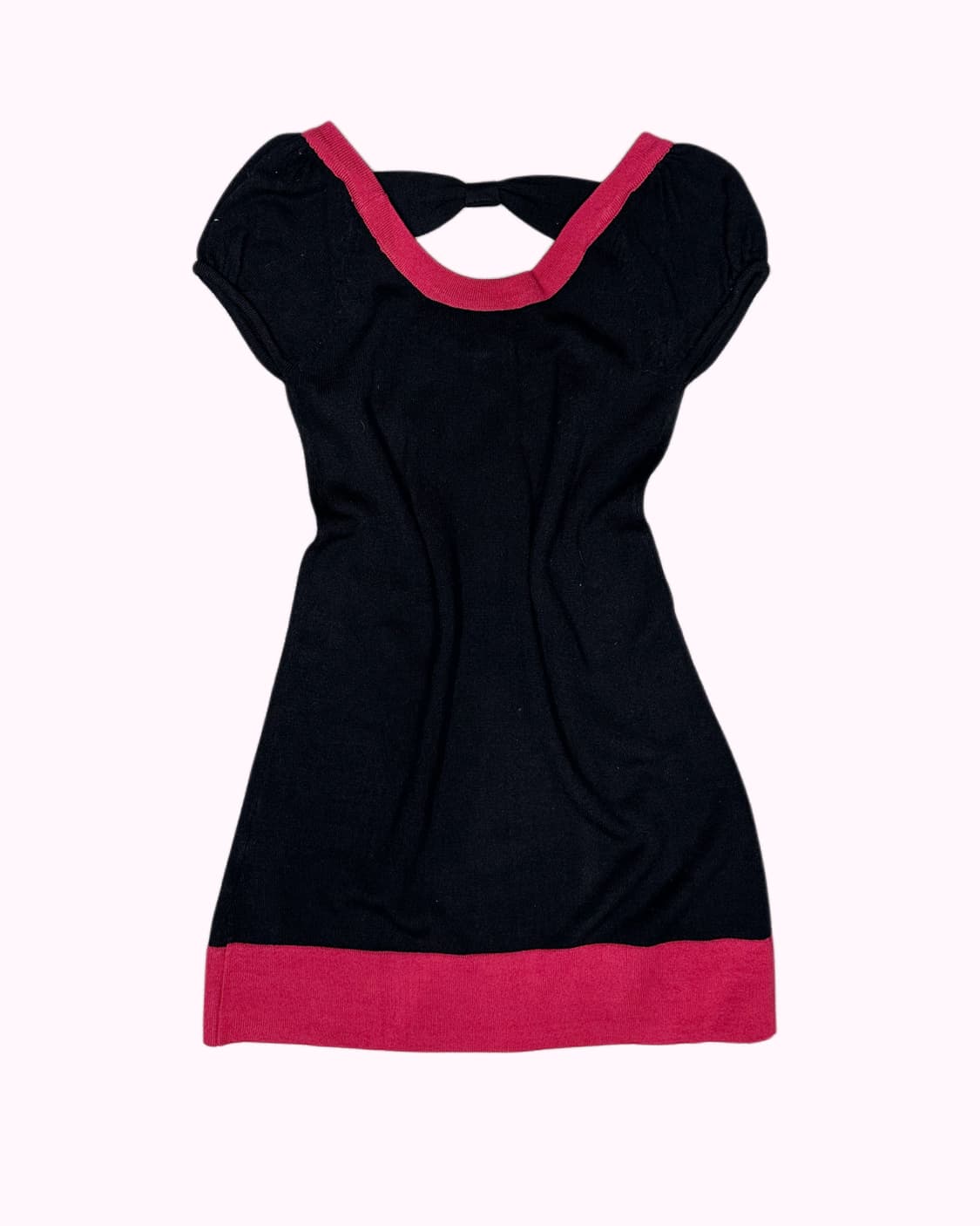 kitsch black pink ribbon dress 상품이미지4