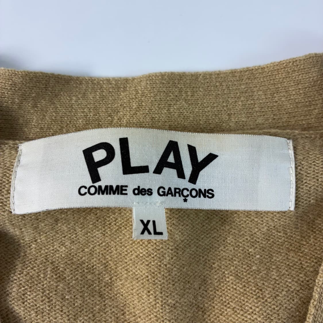 Comme des Garçons  꼼데가르송 하트와펜 베이지 울 니트 가 상품이미지4
