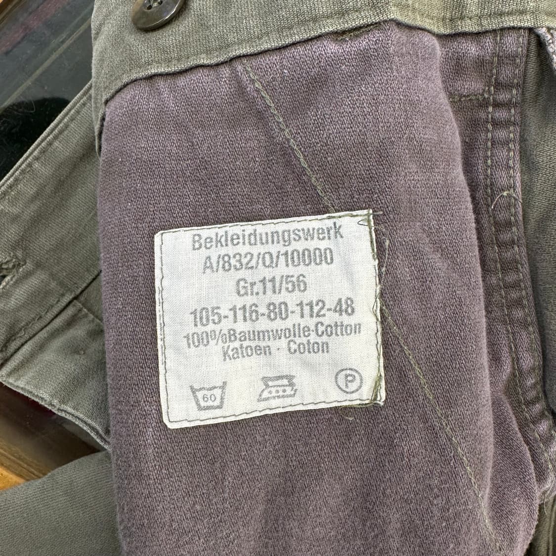 80s 빈티지 독일군 서플러스 카고 팬츠 (40)  상품이미지7