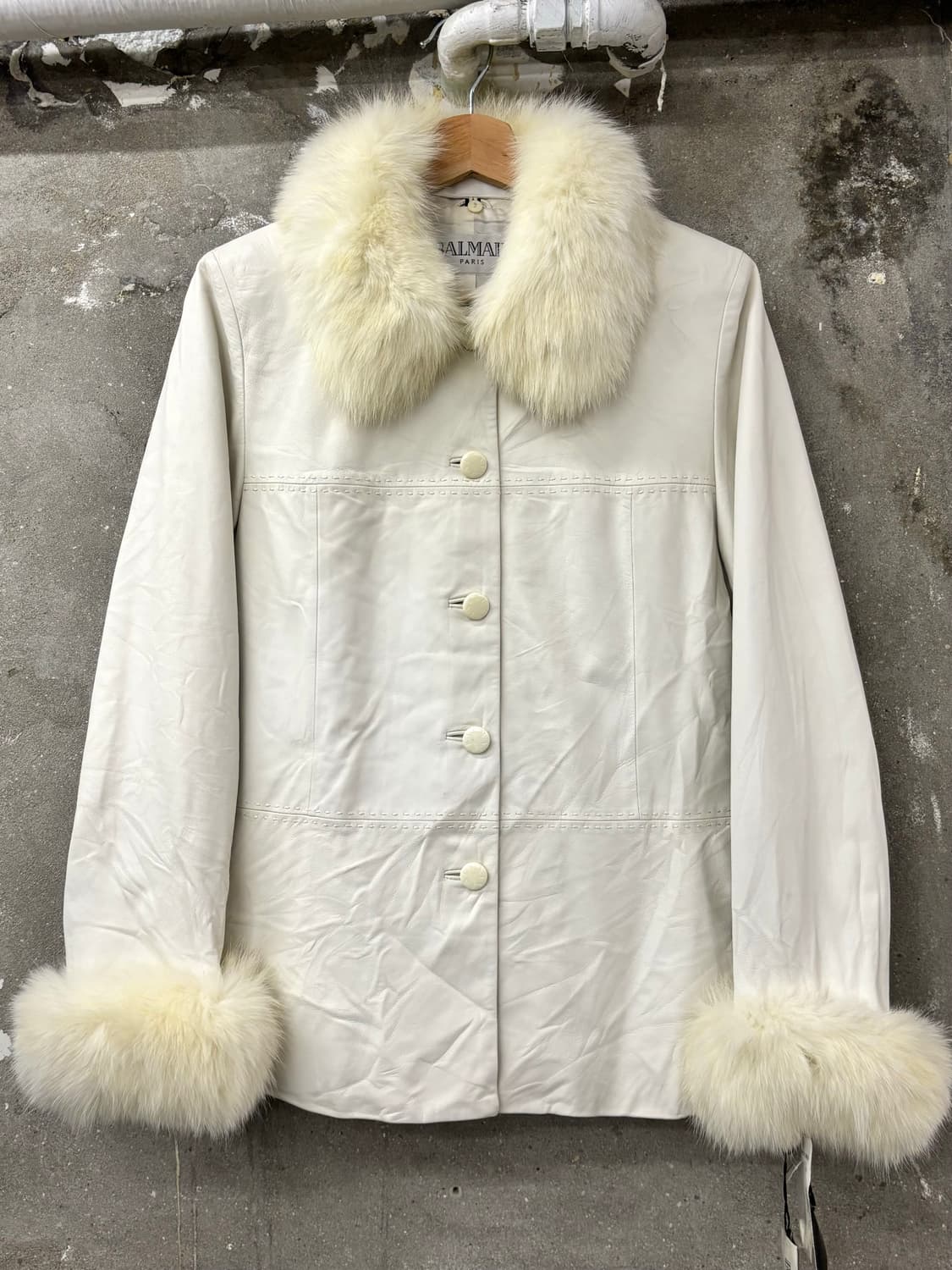 Balmain 발망 90s 램스킨 폭스퍼 자켓 상품이미지3