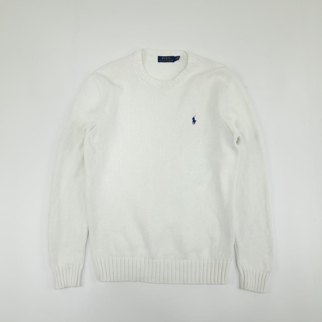 S-M 폴로 화이트 긴팔 니트 knit (CT947) 상품이미지1