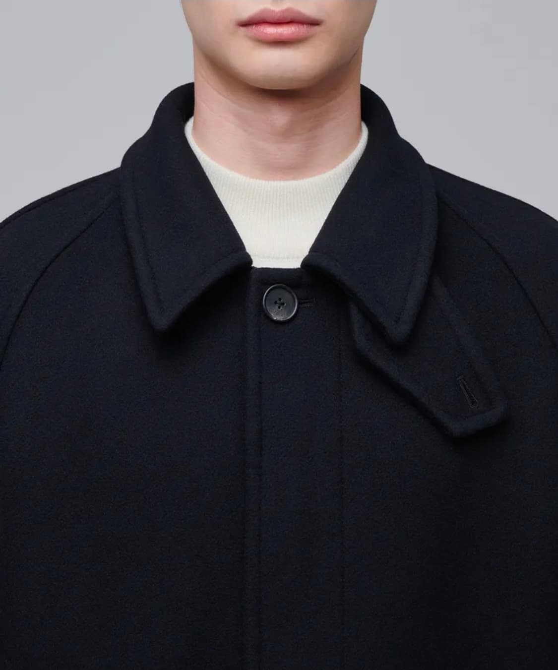 무신사스탠다드 캐시미어 블렌드 오버사이즈 발마칸 코트 네이비 상품이미지2