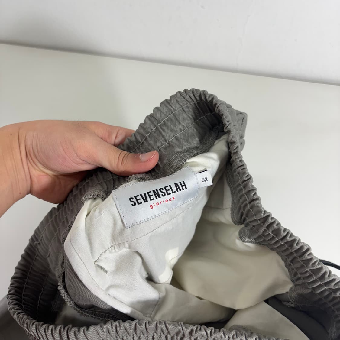L-XL 세븐셀라 라이트카키 루즈핏 코튼 조거팬츠 상품이미지5