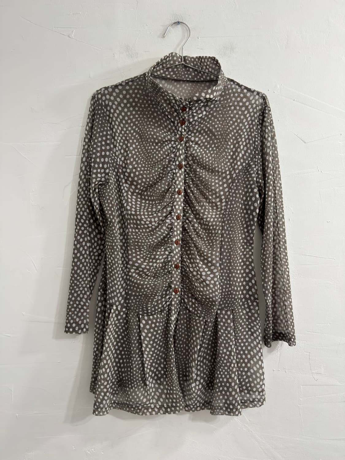dot shirring blouse 상품이미지1