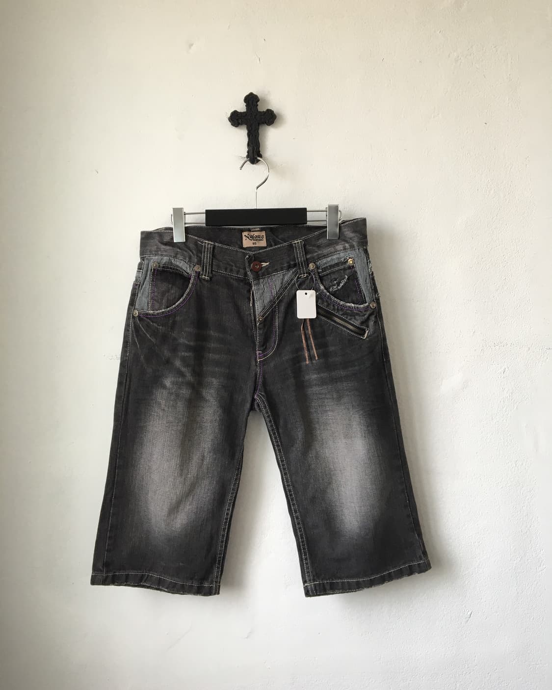Washing half denim pants 상품이미지2