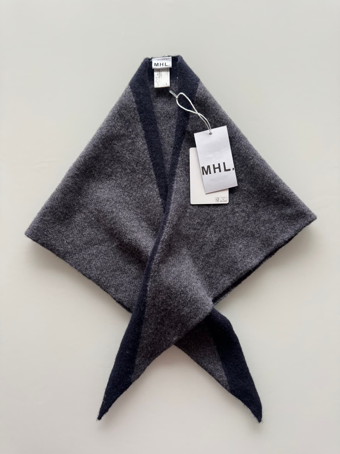 MHL 스카우트 스카프 램스울 그레이 네이비 상품이미지4