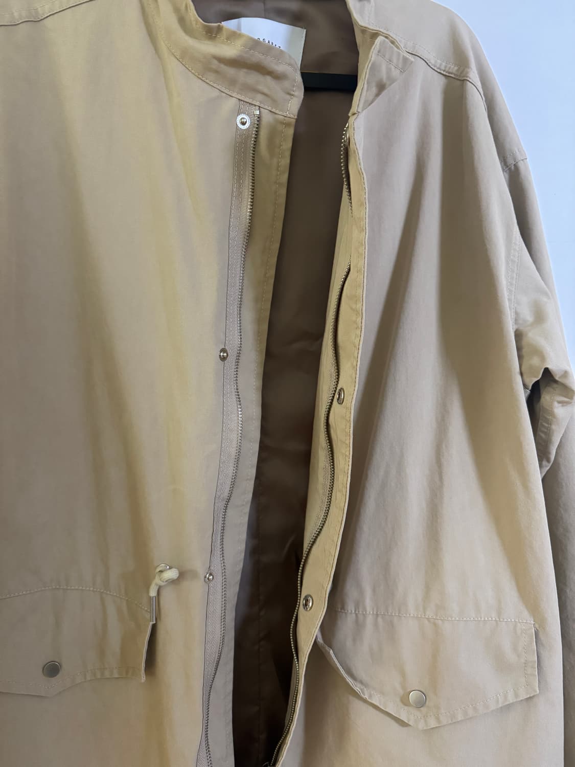 베이지 롱 야상 점퍼 os 상품이미지3