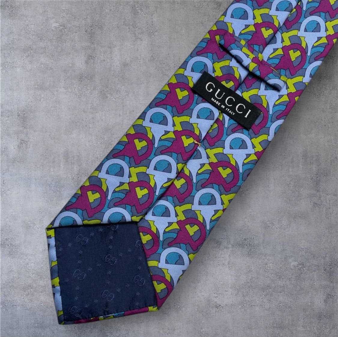 구찌 Gucci 멀티컬러 인터로킹 G 패턴 실크 넥타이 상품이미지6