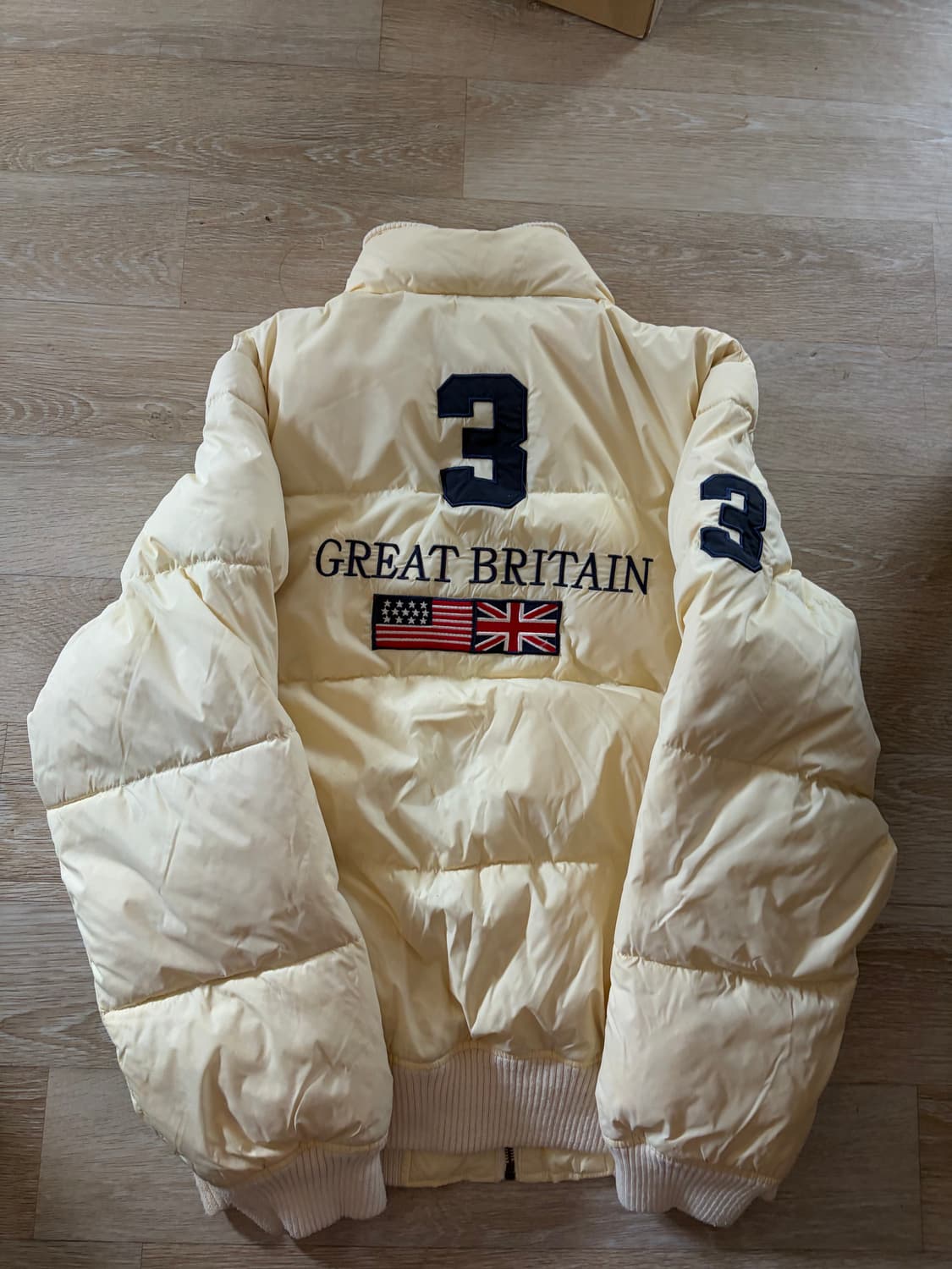 폴로 빅포니 브리튼 패딩 크림 L 상품이미지4