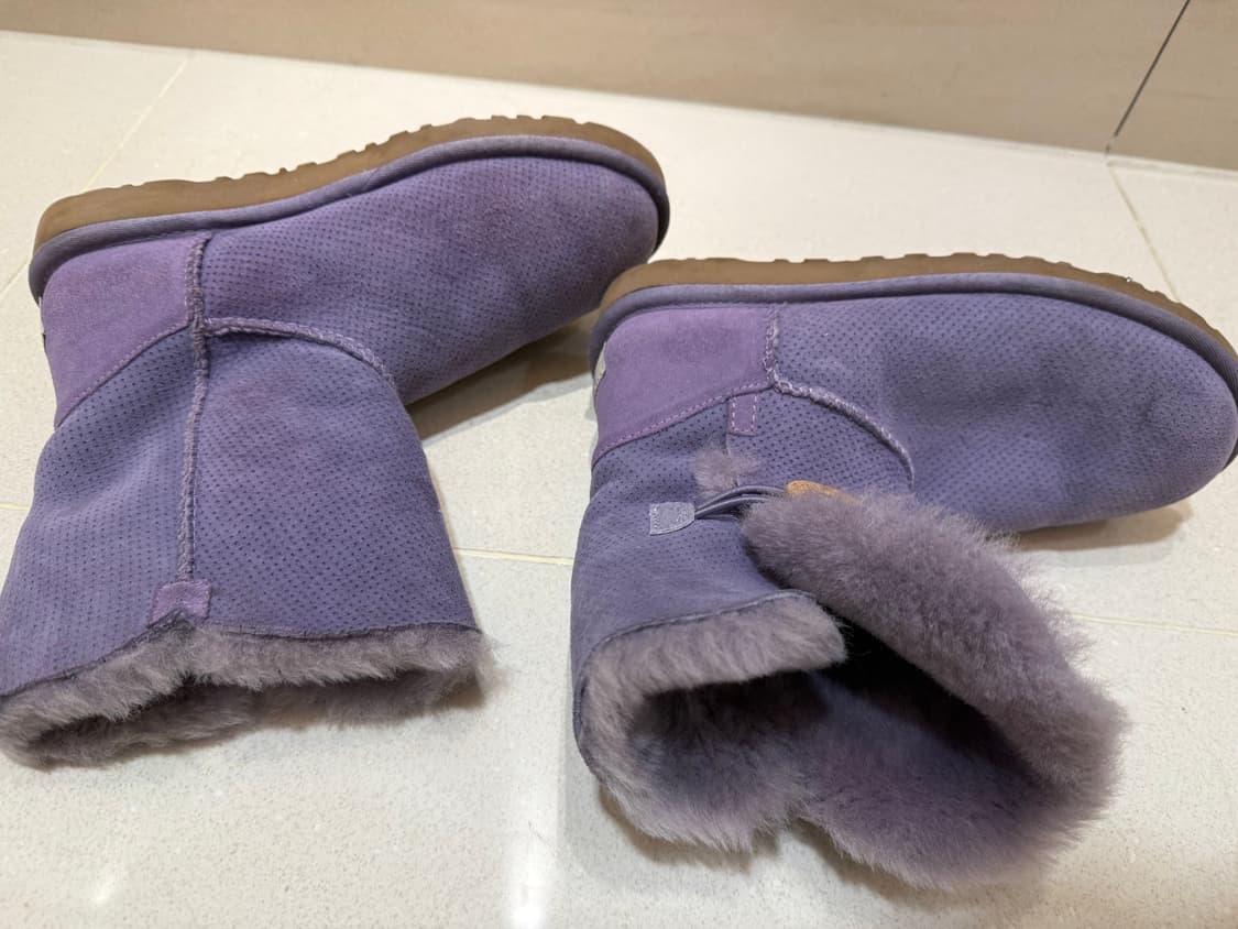 UGG 어그 부츠 240 퍼플 연보라 앵클부츠 롱부츠 털신 여성부츠 어그 상품이미지1