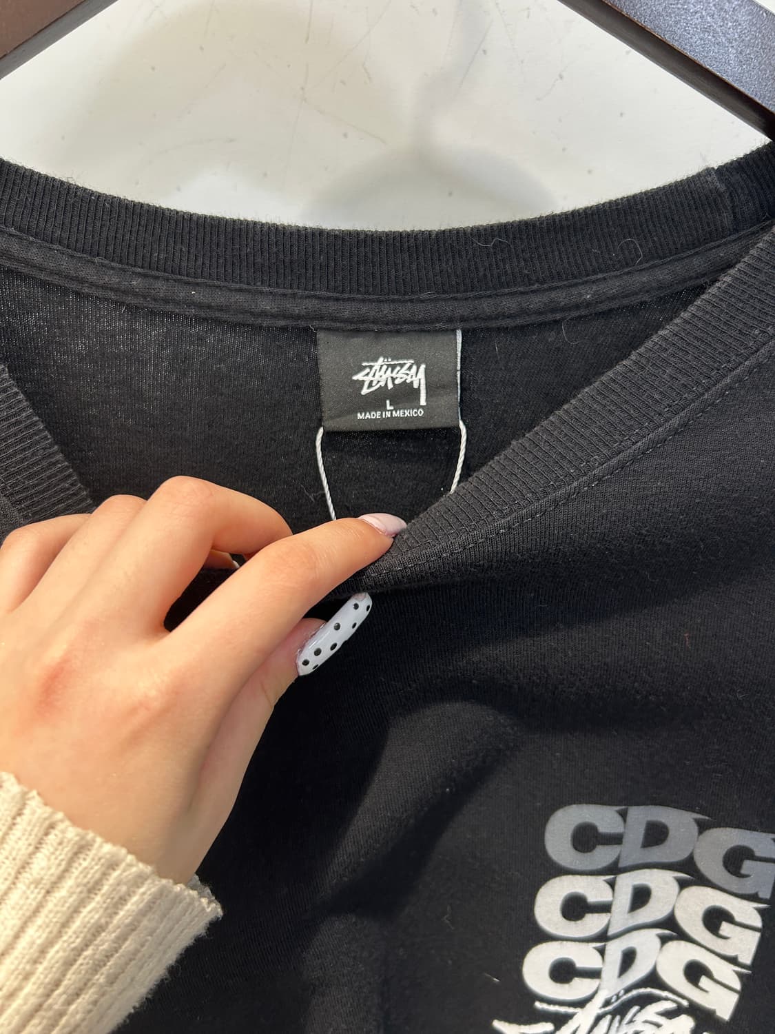 CDG x Stussy 롱슬리브 티셔츠 상품이미지4