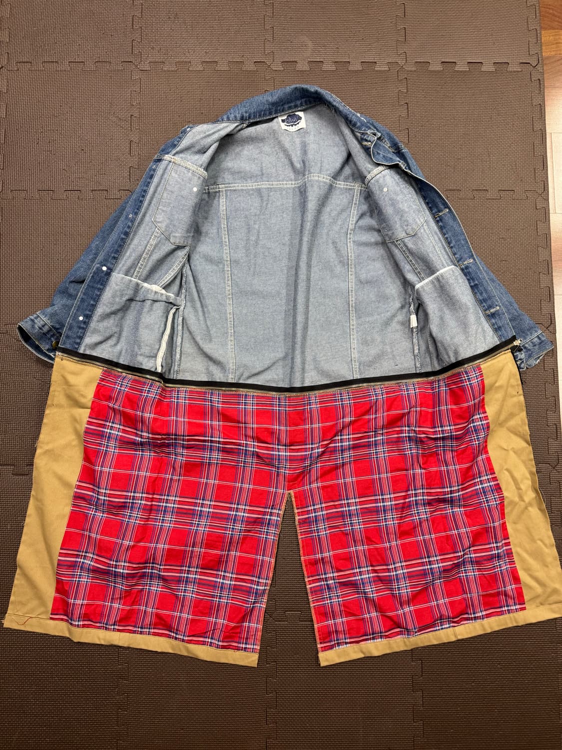 jalan unique denim mix trench 상품이미지5