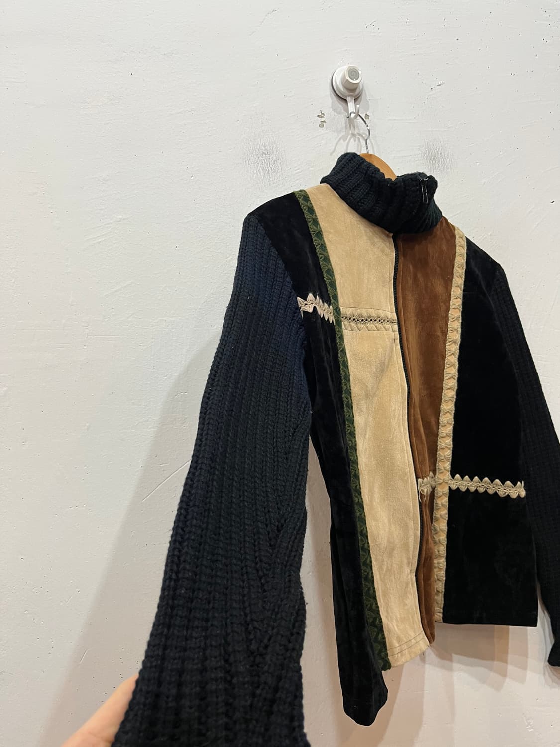 THIRTY PARIS 스웨이드 니트집업 우먼즈 상품이미지2