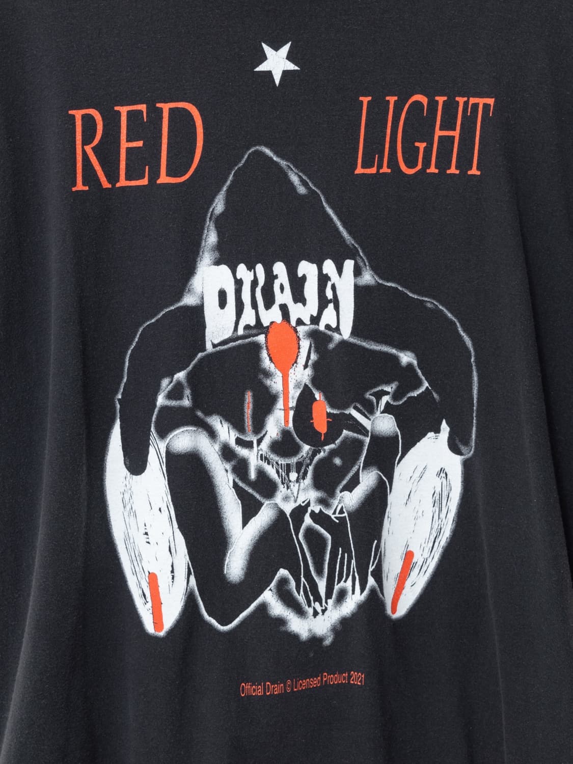2021 Bladee Red Light Tee Black 상품이미지3