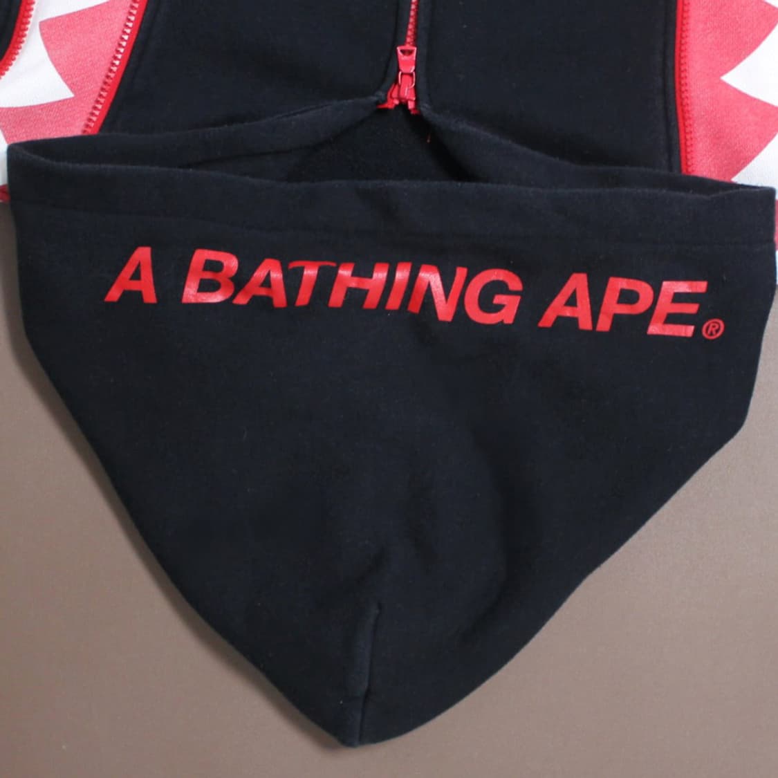 Bape 베이프 더블 샤크 풀집업 후드 블랙 레드 상품이미지3