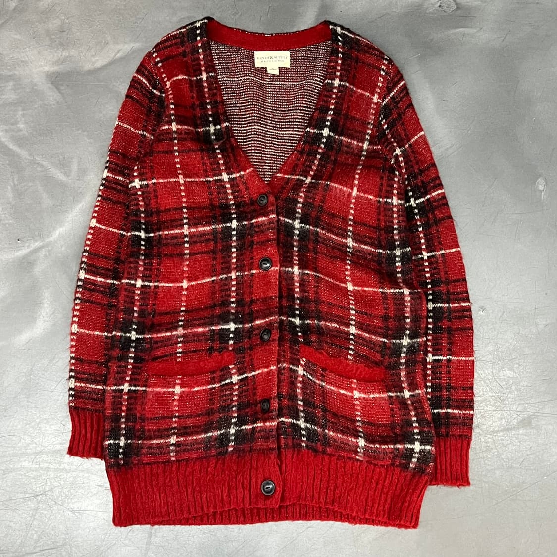  데님앤서플라이 체크 모헤어 가디건 y15942 상품이미지1